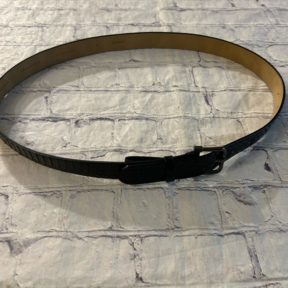 ANN TAYLOR GENUINE LEATHER CROC PRINT BLACK BELT WOMEN’S SIZE MEDIUM - Picture 5 of 9